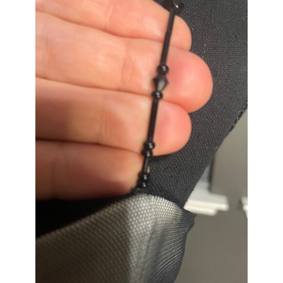 Kay Unger Black Beaded Floral TulleTank top size 10 - Picture 7 of 9